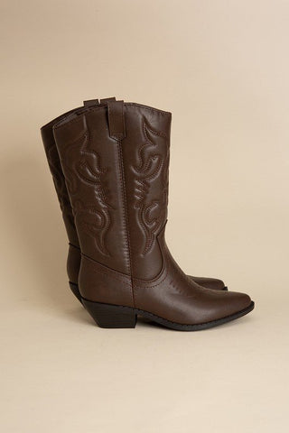 Western Mid Calf Boots from Boots collection you can buy now from Fashion And Icon online shop