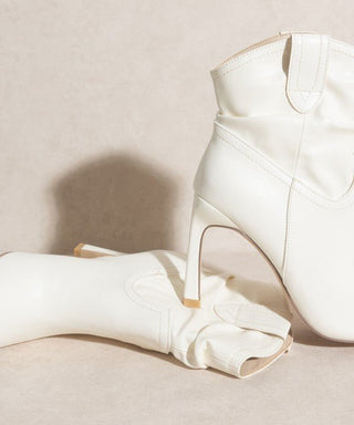 White Cowgirl Booties from Booties collection you can buy now from Fashion And Icon online shop