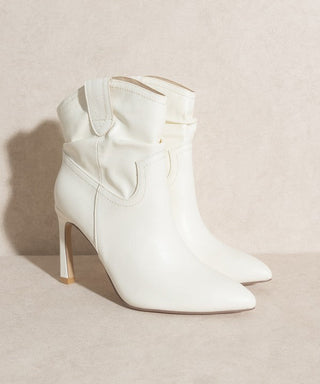 White Cowgirl Booties from Booties collection you can buy now from Fashion And Icon online shop